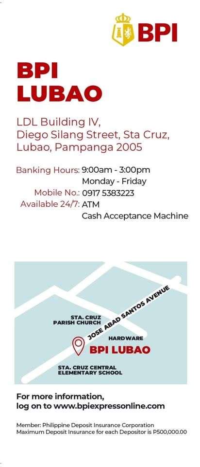BPI Lubao is Now Open!.